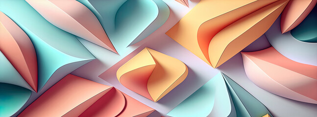 abstract banner with pastel colors