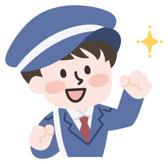 警備スタッフの男性