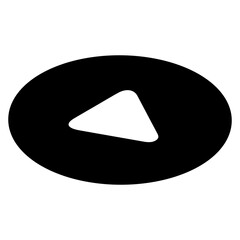 Fototapeta na wymiar play icon, sign or symbol isometric black isolated on white background. Vector illustration
