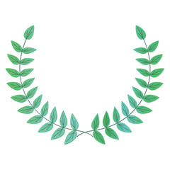 Vector illustration of laurel wreath.