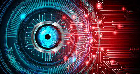 eye cyber circuit future technology concept background