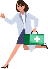 doctor woman ,Vector illustration cartoon character 