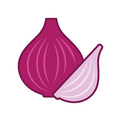 onion icon vector design template in white background