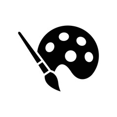 paint palette icon vector design template in white background