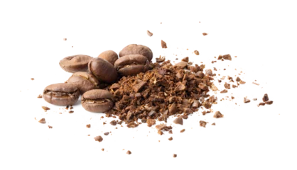  coffee beans powder on transparent png © supamas