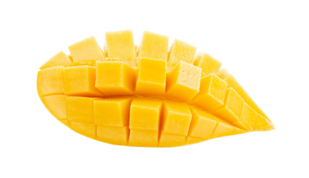 mango slices on transparent png