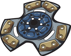 Car disc brake vector illustration design