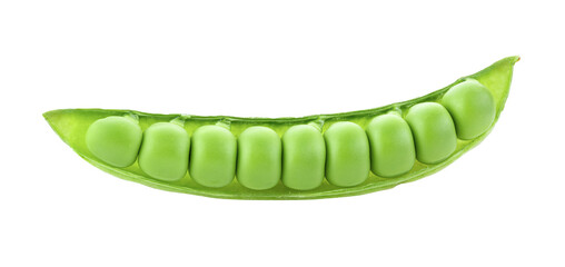Green peas on transparent png - obrazy, fototapety, plakaty