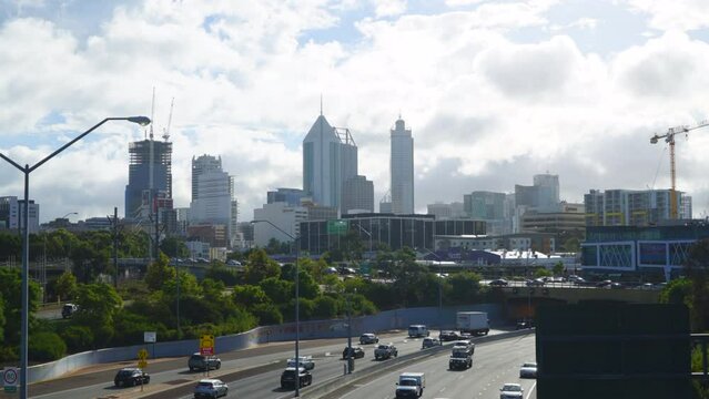 Perth City Downtown CarsTraffic Crowds Daytime Timelapse 4 by Taylor Brant Film