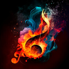 fire and flames note musical