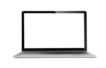 Isolated laptop with empty space on transparent png