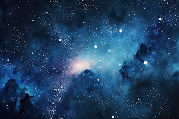 Obraz premium a watercolor starry backdrop that is abstract. Generative AI