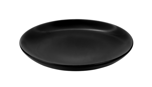 black plate on transparent png
