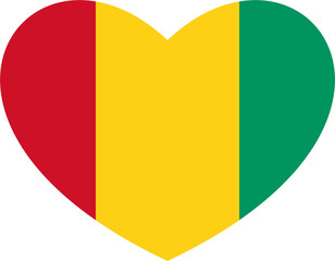 Guinea flag heart shape 2023010528