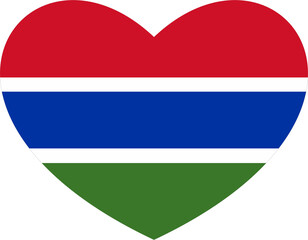 Gambia flag  heart shape 2023010540