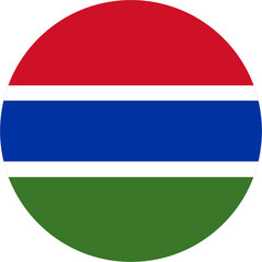 Gambia flag  round shape 2023010541 - obrazy, fototapety, plakaty