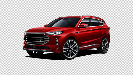 Red Vector SUV car
