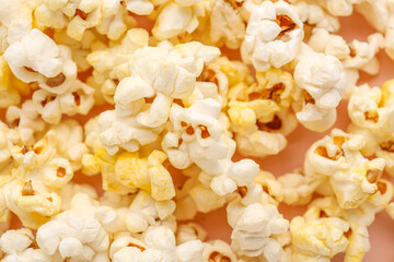 Heap of delicious popcorn, closeup