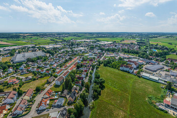 Burgau im schwäbischen Landkreis Günzburg im Luftbild