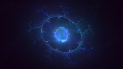 3D rendering abstract colorful fractal light background