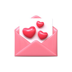 3d Envelope Valentine's Day. Premium PSD