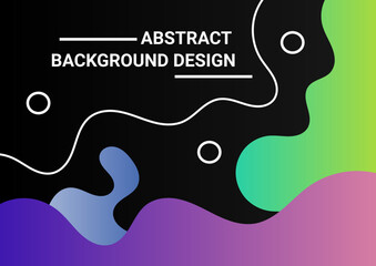 Abstract shape background with aesthetic vector color gradations with line and circle ornaments, Abstract geometric background with liquid shapes. Cool background design for poster.