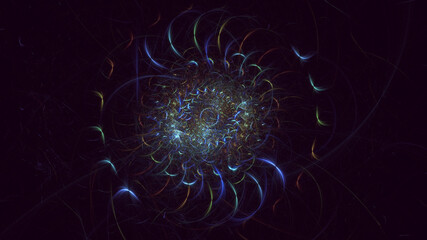 Obraz premium 3D rendering abstract round light background