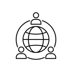 Outsourcing outline style icon
