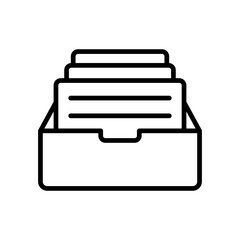 Archive folders outline icon