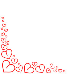 Heart pattern, illustration for greeting and card printing, cute heart pattern