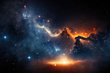Obraz na płótnie Canvas stars in the background of a night sky. Generative AI