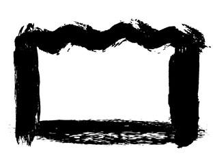Obraz premium Grunge style frames black on white background