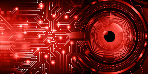 eye cyber circuit future technology concept background