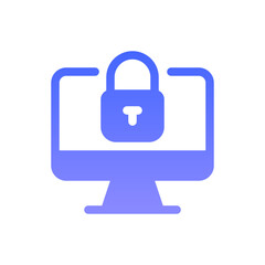 security flat gradient icon