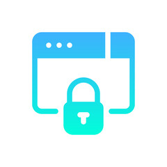 security flat gradient icon