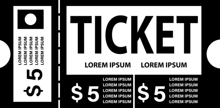 Web Tickets for events or program access. ticket design