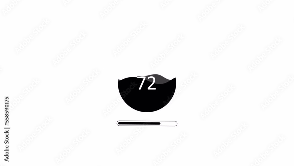 Canvas Prints loading bar download indicator progress with liquid circle fill animation on alpha screen transparen