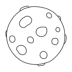 Fototapeta premium meteorite hand-drawn, Astronomy and Space concept