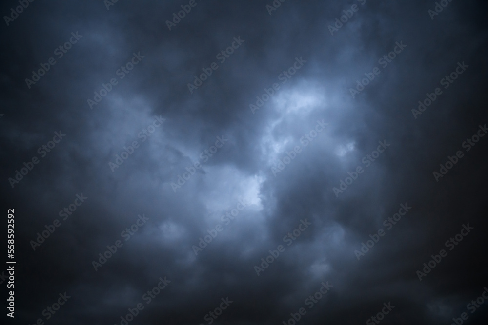 Wall mural storm clouds floating in a rainy day with natural light. cloudscape scenery, overcast weather above 