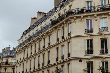 facade of an building with windows