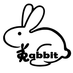 Year of the rabbit out line