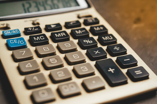 calculator close up photo