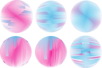 Set of spheres . Lines constructed transparent sphere .Vector  .Technology sphere Logo . Design element for posters, social media, templates, flyers, brochures . Abstract trendy transparent circles