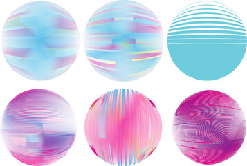 Set of spheres . Lines constructed transparent sphere .Vector  .Technology sphere Logo . Design element for posters, social media, templates, flyers, brochures . Abstract trendy transparent circles
