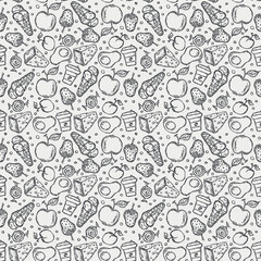 seamless food pattern. vector food background