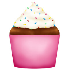 Delicious cupcake illustration