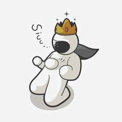 cute astronaut celebration pose art illustrations