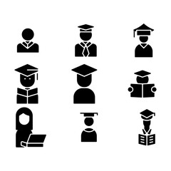 student icon or logo isolated sign symbol vector illustration - Collection of high quality black style vector icons