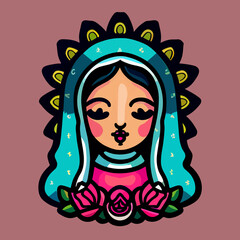 illustration of the Virgin of Guadalupe