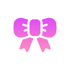 bow flat gradient icon